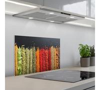 KitchenYeah© Credence Cuisine Adhesive 40x60 cm Protege Mur Revetement Mural Adhesif Parement Interieur À Coller Plaque Plastique Rigide Épices - Herbes - Bandes - Arc-En-Ciel