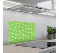 KitchenYeah© Credence Cuisine Adhesive 40x60 cm Protege Mur Revetement Mural Adhesif Parement Interieur À Coller Plaque Plastique Rigide Vert - Jaune - Bananes