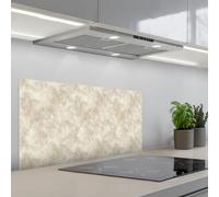 KitchenYeah© Credence Cuisine Adhesive 45x90 cm Protege Mur Revetement Mural Adhesif Parement Interieur À Coller Plaque Plastique Rigide Beige - Structure en relief - Pierre naturelle