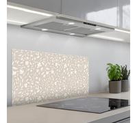 KitchenYeah© Credence Cuisine Adhesive 45x90 cm Protege Mur Revetement Mural Adhesif Parement Interieur À Coller Plaque Plastique Rigide Fleurs - tige - feuilles