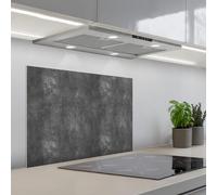 KitchenYeah© Credence Cuisine Adhesive 50x70 cm Protege Mur Revetement Mural Adhesif Parement Interieur À Coller Plaque Plastique Rigide Gris foncé - Brut - Béton