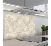KitchenYeah© Credence Cuisine Adhesive 55x80 cm Protege Mur Revetement Mural Adhesif Parement Interieur À Coller Plaque Plastique Rigide Beige - Structure en relief - Pierre naturelle