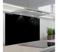 KitchenYeah© Credence Cuisine Adhesive 55x80 cm Protege Mur Revetement Mural Adhesif Parement Interieur À Coller Plaque Plastique Rigide Noir - Uni - Couleur