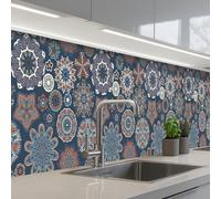 KitchenYeah© Credence Cuisine Adhesive 60x350 cm Protege Mur Revetement Mural Adhesif Parement Interieur À Coller Plaque Plastique Rigide Motifs - Ornement - Décoration