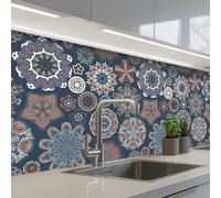 KitchenYeah© Credence Cuisine Adhesive 80x250 cm Protege Mur Revetement Mural Adhesif Parement Interieur À Coller Plaque Plastique Rigide Motifs - Ornement - Décoration