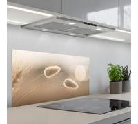 KitchenYeah© Credence Cuisine Sur Mesure 45x90 cm Plaque Adhesive Murale Panneau Decoratif Interieur Peel And Stick Mural Protection Mur Haze tail grass - Poils de céréales - Lumière du soleil