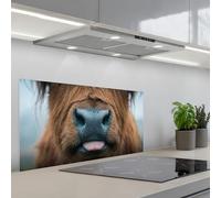 KitchenYeah© Credence Cuisine Sur Mesure 45x90 cm Plaque Adhesive Murale Panneau Decoratif Interieur Peel And Stick Mural Protection Mur Highlander écossais - Nez - Marron