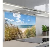 KitchenYeah© Credence Cuisine Sur Mesure 55x80 cm Plaque Adhesive Murale Panneau Decoratif Interieur Peel And Stick Mural Protection Mur Dune - Herbe - Mer - Plage