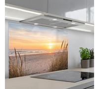 KitchenYeah© Credence Cuisine Sur Mesure 55x80 cm Plaque Adhesive Murale Panneau Decoratif Interieur Peel And Stick Mural Protection Mur Coucher de soleil - Dunes - Mer
