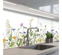 KitchenYeah© Credence Cuisine Sur Mesure 60x200 cm Plaque Adhesive Murale Panneau Decoratif Interieur Peel And Stick Mural Protection Mur Fleurs Des Champs - Printemps