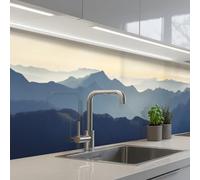 KitchenYeah© Credence Cuisine Sur Mesure 60x200 cm Plaque Adhesive Murale Panneau Decoratif Interieur Peel And Stick Mural Protection Mur Paysage - Montagnes - Vert - Nature