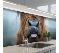 KitchenYeah© Credence Cuisine Sur Mesure 60x300 cm Plaque Adhesive Murale Panneau Decoratif Interieur Peel And Stick Mural Protection Mur Highlander écossais - Nez - Marron