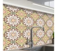 KitchenYeah© Credence Cuisine Sur Mesure 60x80 cm Plaque Adhesive Murale Panneau Decoratif Interieur Peel And Stick Mural Protection Mur Mandala - Bohème - Motifs