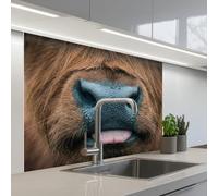 KitchenYeah© Credence Cuisine Sur Mesure 80x100 cm Plaque Adhesive Murale Panneau Decoratif Interieur Peel And Stick Mural Protection Mur Highlander écossais - Nez - Marron