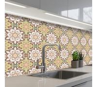 KitchenYeah© Credence Cuisine Sur Mesure 80x250 cm Plaque Adhesive Murale Panneau Decoratif Interieur Peel And Stick Mural Protection Mur Mandala - Bohème - Motifs