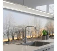 KitchenYeah© Credence Cuisine Sur Mesure 80x300 cm Plaque Adhesive Murale Panneau Decoratif Interieur Peel And Stick Mural Protection Mur Eau - Arbres - Nature - Paysage