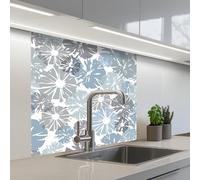 KitchenYeah© Credence Cuisine Sur Mesure 80x80 cm Plaque Adhesive Murale Panneau Decoratif Interieur Peel And Stick Mural Protection Mur Fleurs - Abstrait - Motif