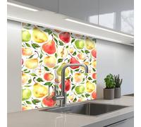 KitchenYeah© Credence Cuisine Sur Mesure 80x80 cm Plaque Adhesive Murale Panneau Decoratif Interieur Peel And Stick Mural Protection Mur Modèle - Pommes - Poires