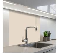 KitchenYeah crédence de cuisine Couleur Unie Effet Verre Beige 80x80cm