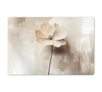 KitchenYeah© Dessous de Plat Set de 6 45x30 cm Set de Table Plastique Rigide Vinyl Antidérapant Original Coloré Plates Fleur - Beige - Peinture - Ombre