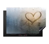 KitchenYeah© Protection Plaque Cuisson Deco Cuisine Cache Induction 77x51 cm Protege Pour Cuisiniere Protection Coeur - Condensation - Eau - 3D