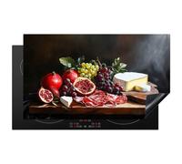 KitchenYeah© Protection Plaque Cuisson Deco Cuisine Cache Induction 91x52 cm Protège Pour Cuisiniere Protection Buvette - Nature Morte - Vintage