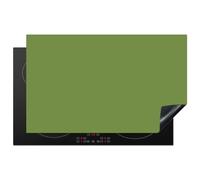 KitchenYeah© Protection Plaque Cuisson Protecteur Decoration Accessoire | 85x52 cm Deco Cuisine Cache Induction Protège Pour Cuisiniere Kitchen Gadget Moss - Green - Vert