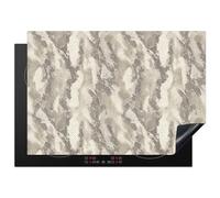 KitchenYeah© Protection Plaque Induction Protege Deco Cuisine Cache Protège | 75x52 cm - De Cuisson Accessoires Serpent - Motif - Taupe