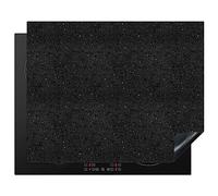KitchenYeah© Protection Pour Plaque Induction 65x52 cm Deco Cuisine Protégé Cache De Cuisson Vitroceramique Granit - Noir - Gris