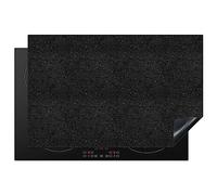 KitchenYeah© Protection Pour Plaque Induction 81x52 cm Deco Cuisine Protégé Cache De Cuisson Vitroceramique Granit - Noir - Gris