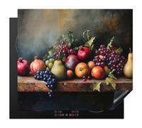 KitchenYeah© Protege Couvre Plaque De Cuisson Décoration Cuisine Tapis Protection Protecteur Induction 59x52 cm Rustique - Nature Morte - Fruits