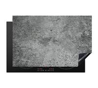 KitchenYeah© Protège Plaque Induction 80x52 cm Deco Cuisine Accessoire Pratique Protection De Vitroceramique Kitchen Gadget Béton - Ardoise - Gris - Structure en béton