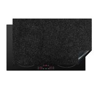 KitchenYeah© Protege Plaque Tapis Pour Induction 91x52 cm Deco Cuisine Protection Vitrocéramique Pour Cuisiniere Granit - Noir - Structure du granit - Foncé