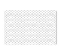 KitchenYeah© Set de Table Ensemble de 6 Pièces 45x30 cm Dessous de Plat Antidérapant Lavable Coloré Vinyle Rectangulaire Motifs - Carreaux - Blanc - Minimalisme