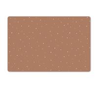 KitchenYeah© Set de Table Ensemble de 6 Pièces 45x30 cm Dessous de Plat Antidérapant Lavable Coloré Vinyle Rectangulaire Marron - Pastel - Points