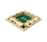 Kitchnexus Shut The Box 4 Joueurs Ferme en Bois Numéros 1-12 Gnole Jeu à Boire pour Soirée Bar avec Les Amis Familles Strategie Jeu Echecs Bois Cadeaux pour Enfant Vert (Vert 1-12)