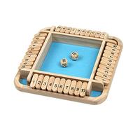 Kitchnexus Shut The Box Jeu de Dés 4 Joueurs, Classic Numéros Jeu de Société Jeu de Table pour Fête pour Enfants Adultes