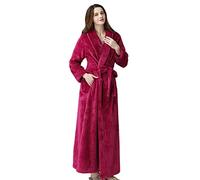 KITCISSL Peignoir de Bain Femme Robe de Chambre Femme, Couple Pyjama Noel Famille Vêtements de Nuit Longs Chemise de Nuit Femme Hiver Robe Loungewear pour Femme Homme (Color : Rose, Size : Women L)