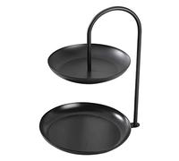 KITCISSL Vide Poche Entree Plateau Décoratif Double Étagère Divers Rouge À Lèvres Cosmétique Montres Téléphone Plateau Weed, Plateau Decoratif Présentoirs Vide Poches pour Bijoux (Color : Nero)