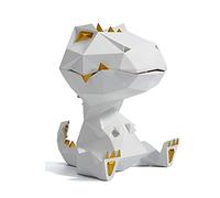 KITCISSL Vide Poches Animal Dinosaure Sculpture Statue Plateau Decoratif Table, Vide Poche Entree Décor Géométrique Clé Téléphone Monnaie Changement Montres Plateau Weed, Cadeau (Color : Bianco)