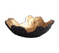 KITCISSL Vide Poches Décoration Salon Plateau Decoratif Table, Vide Poche Entree Décoration Salon Moderne Bol À Clés Décoration Intérieure, Décor de Table Basse Doré et Noir