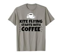 Kite Flying Commence avec du café T-Shirt