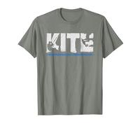 Kite Kiteboarding Kite Kitesurf Kitesurf Cadeau T-Shirt, Homme, Vert Kaki chiné, XXL