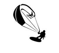 Kite Surfer Autocollant Kitesurfer Autocollant Surf Autocollant Sport Autocollant voiture Autocollant (RPt18/4) (20 x 17 cm)