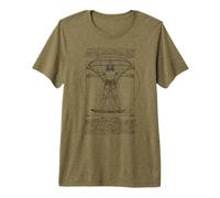 Kiteboarding Kitesurf Vitruvian Man Leonardo Da Vinci T-Shirt Haut de Gamme