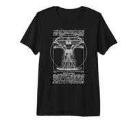 Kiteboarding Kitesurf Vitruvian Man Leonardo Da Vinci T-Shirt Haut de Gamme