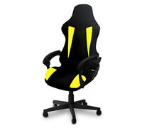 Kitegrese Housse de Chaise Gaming avec Manchons pour accoudoirs, en Maille épaisse et Respirante, pour chaises Gaming avec Dossier et accoudoirs intégrés.(Style 1,Black Yellow)