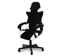 Kitegrese Housse de Chaise Gaming épaisse, en Tissu Mesh Doux et Respirant, résistante aux griffures de Chat(Style 2,Black White)