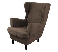 Kitegrese Housse de Fauteuil à Oreilles, Housse de Fauteuil à Oreilles avec Bas élastique pour Salon et Chambre(Coffee)