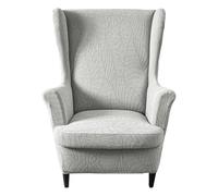 Kitegrese Housse Extensible 2 pièces pour Fauteuil à Oreilles, Housse de Protection pour Fauteuil et canapé à Oreilles(Light Gray)